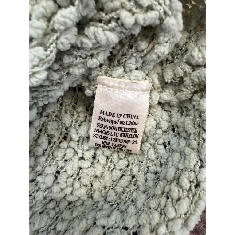 Altar'd State Popcorn Chunky Knit Cardigan Sage Green‎ V-Neck Button Front XS